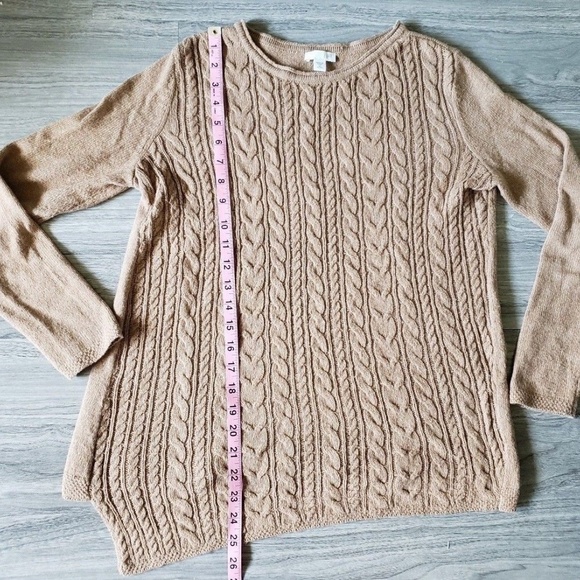 J. Jill Petite Asymmetrical Cable Pullover Sweater XS - Picture 3 of 5